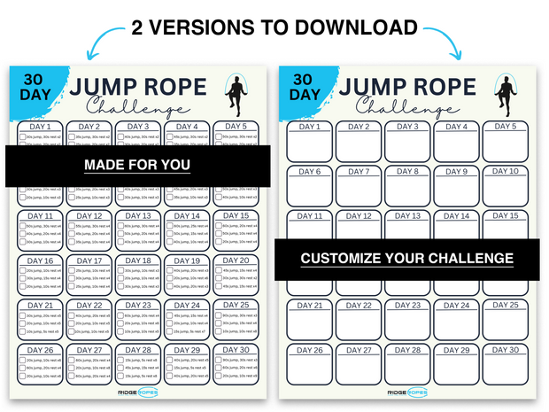 30 Day Jump Rope Challenge โ Ridge Ropes
